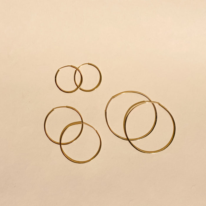 Medium Day Hoops ~ Sterling Silver or Gold Filled