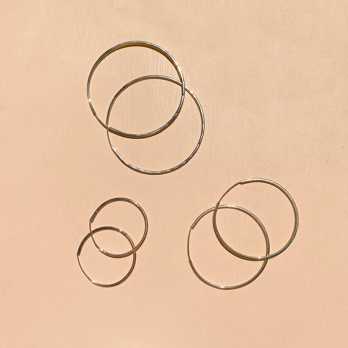 Medium Day Hoops ~ Sterling Silver or Gold Filled