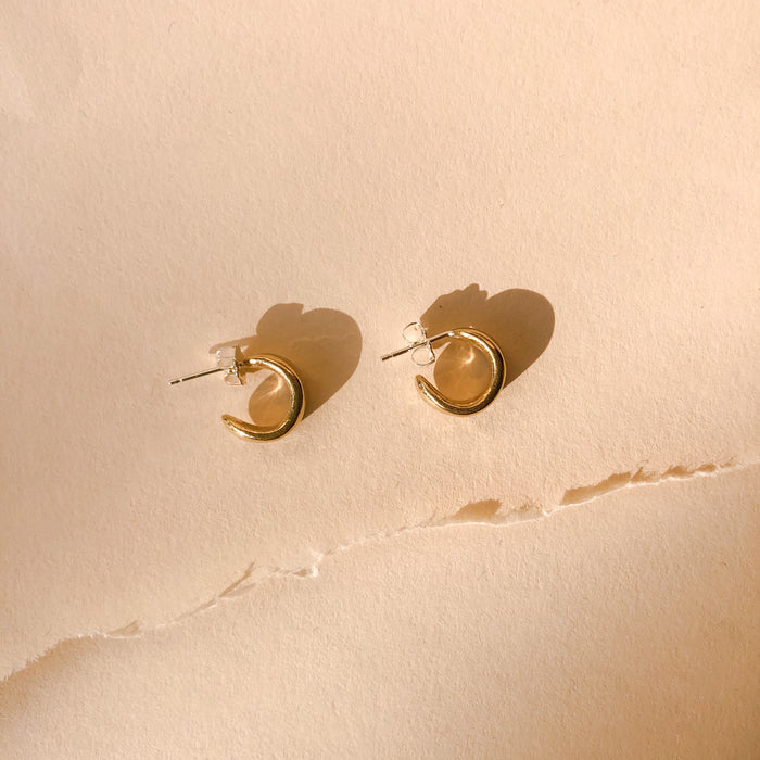 Cocoon Hoops in Bronze