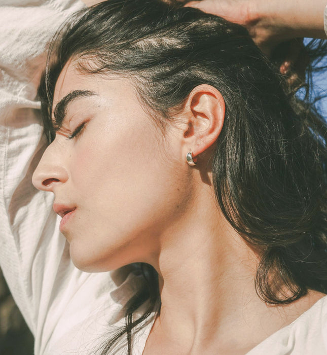 Cocoon Hoops in Bronze