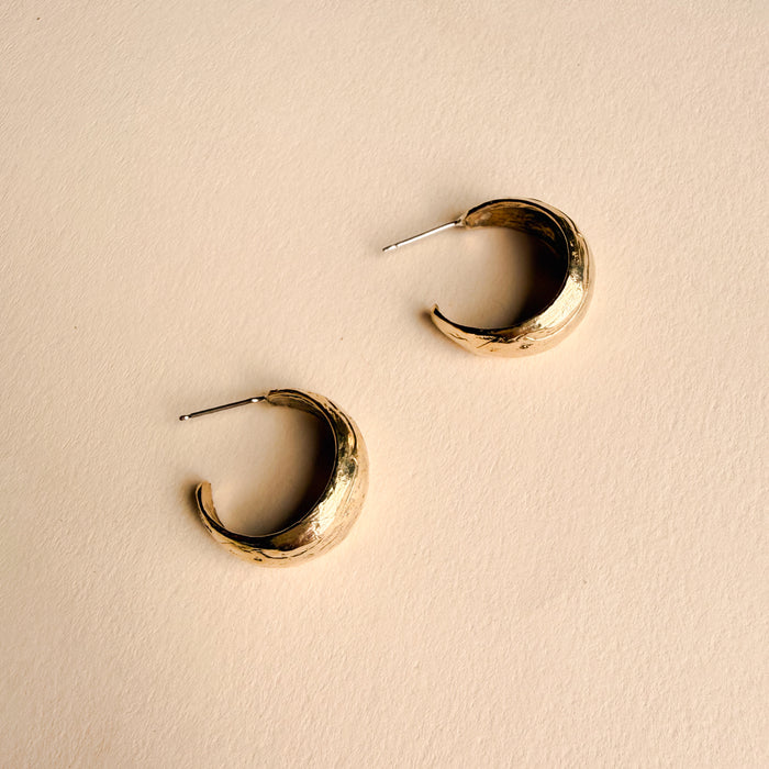 Bronze Reyes Cuff Hoops