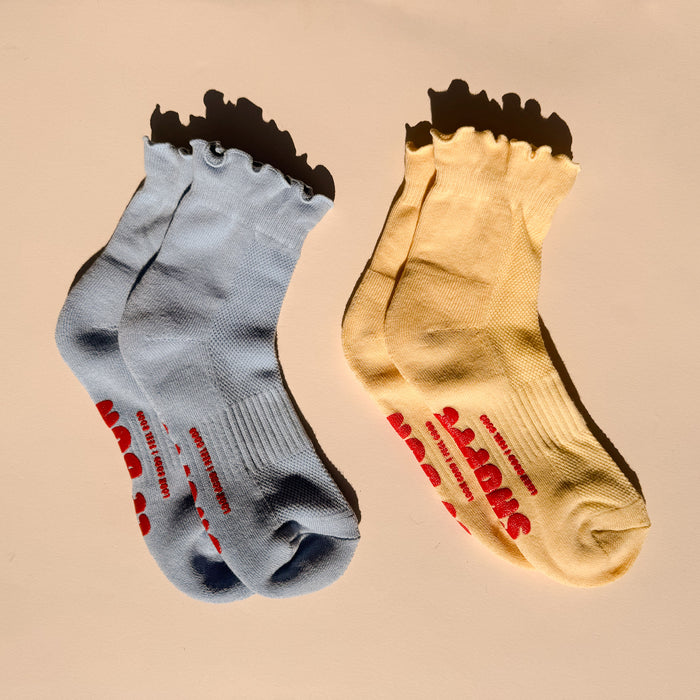 Ruffled Hugger Crew Sock