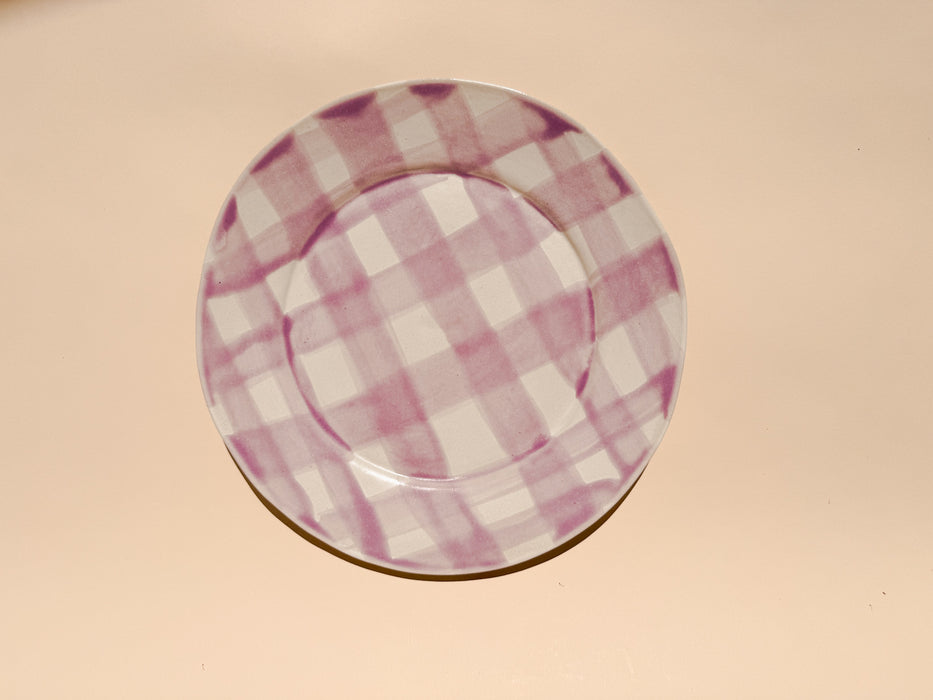 Lavender Plaid Plates