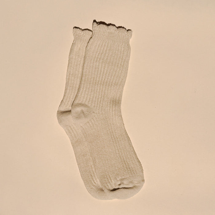 Linen Scallop Sock
