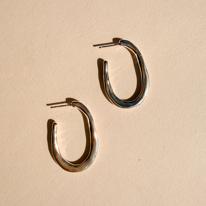 Lake Hoops - Sterling Silver