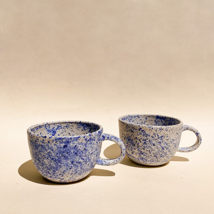 Blue Splatter Latte Mug