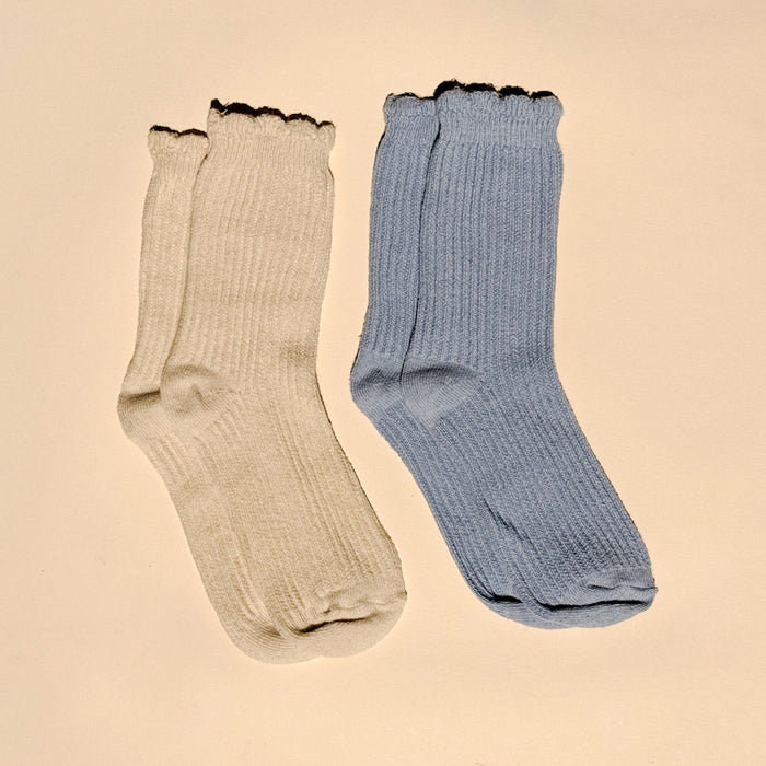 Linen Scallop Sock