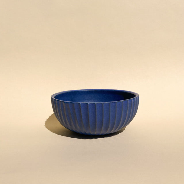 Everyday Fluted Bowl ~  Indigo