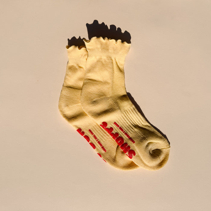 Ruffled Hugger Crew Sock