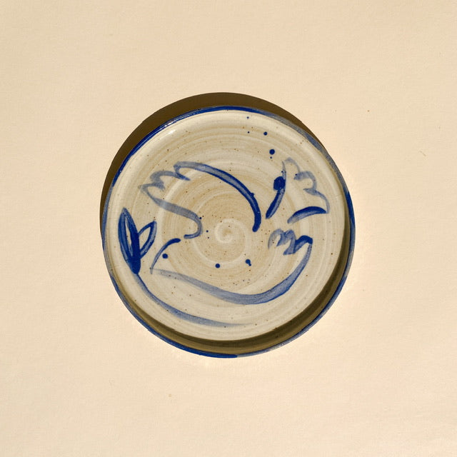 Blue and White Painted Plates