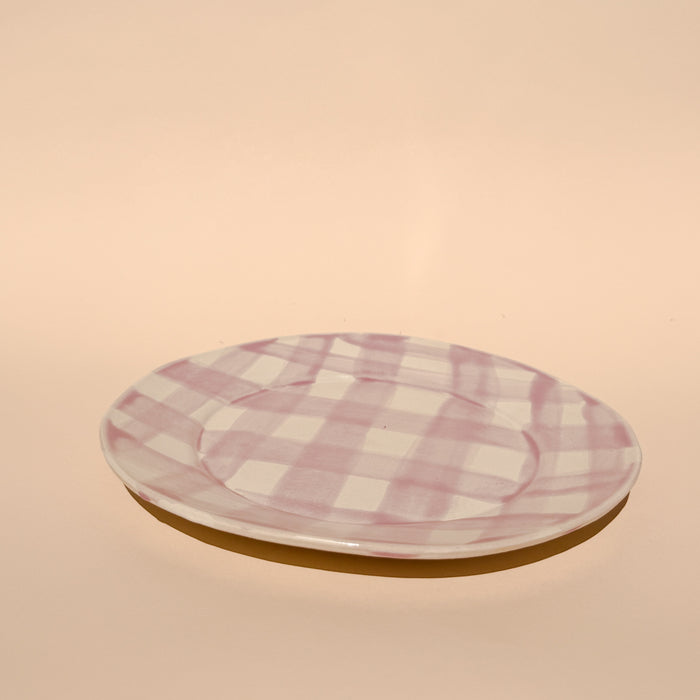 Lavender Plaid Plates
