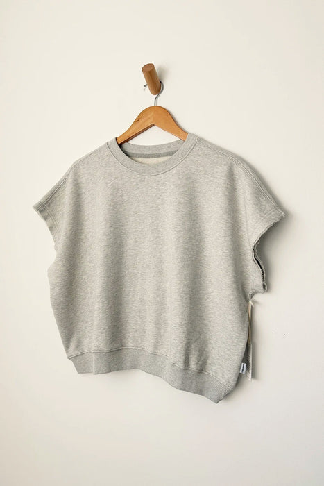 French Terry Sophie Top - Heather Grey