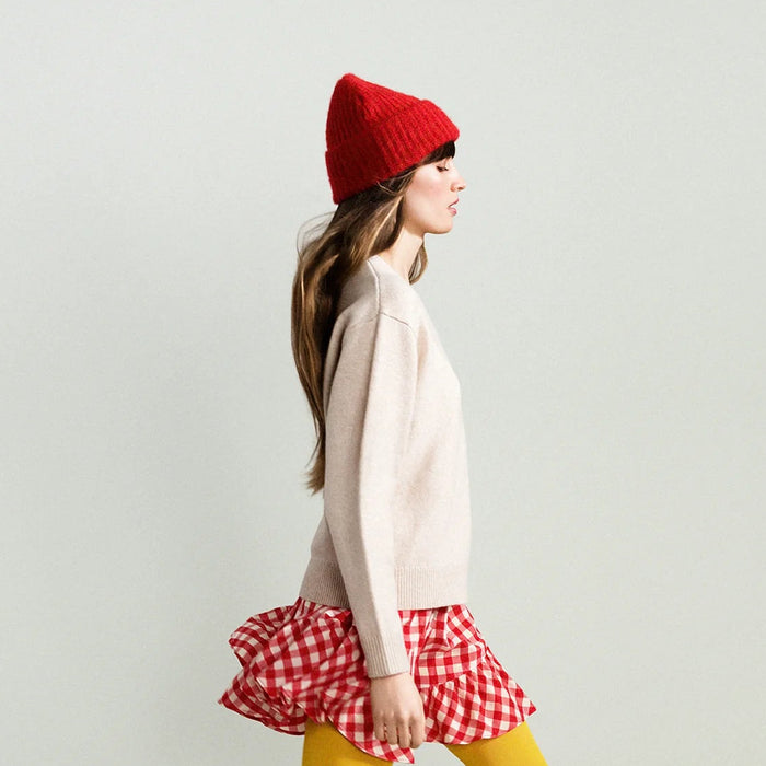 Cashmere Ribbed Beanie ~ Various Colors