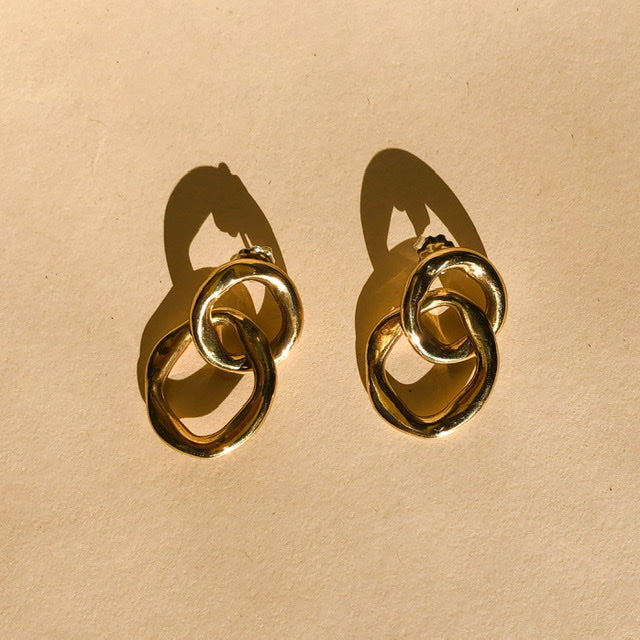 Bronze Maji Double Drop Earrings