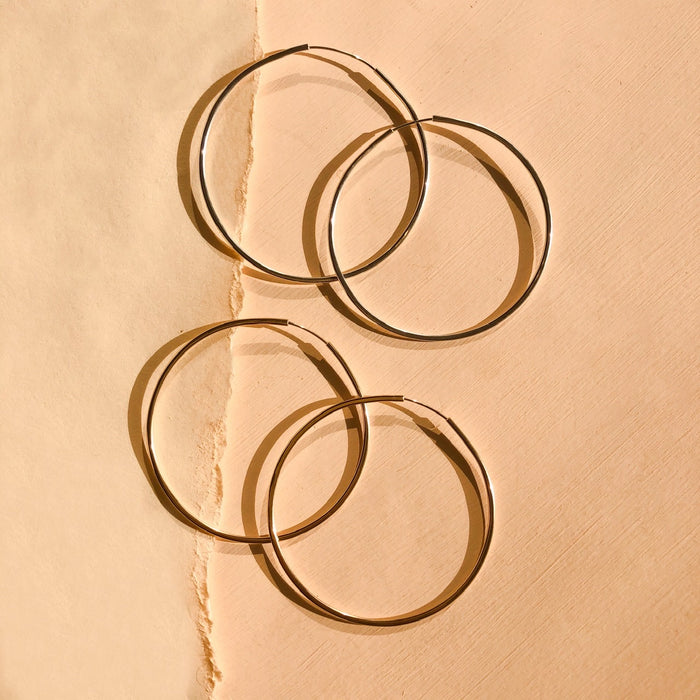 Day Hoops Large~ Gold Filled or Sterling Silver