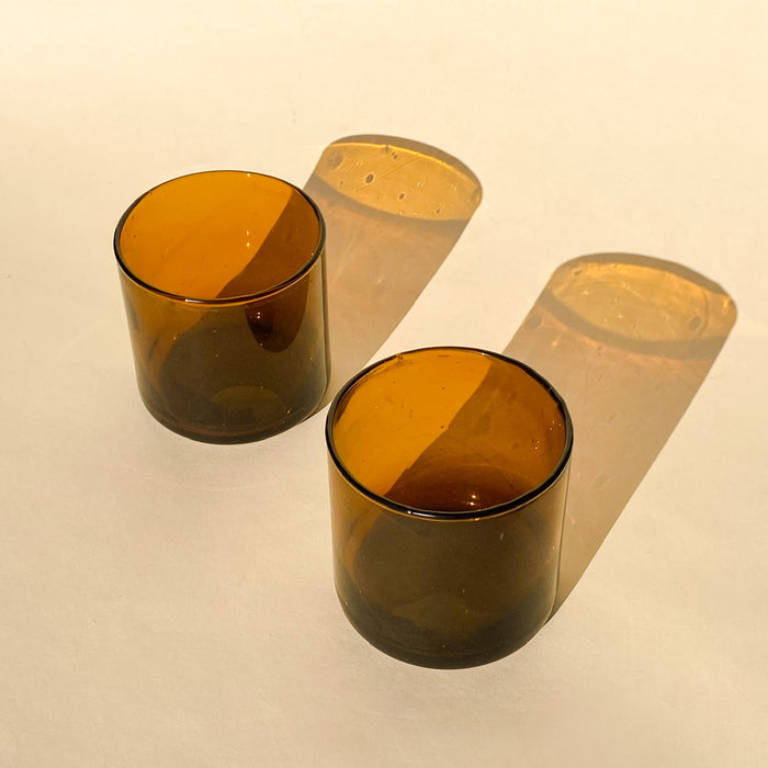 Recycled Amber Glass Tumblers